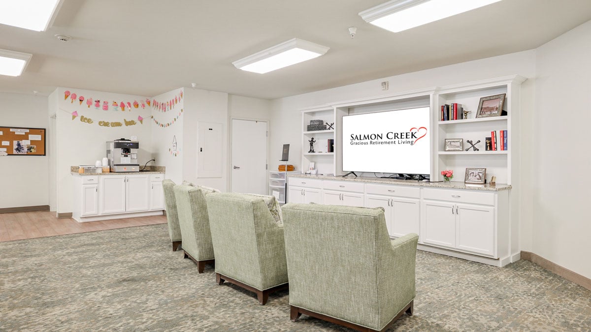 The TV lounge at Salmon Creek