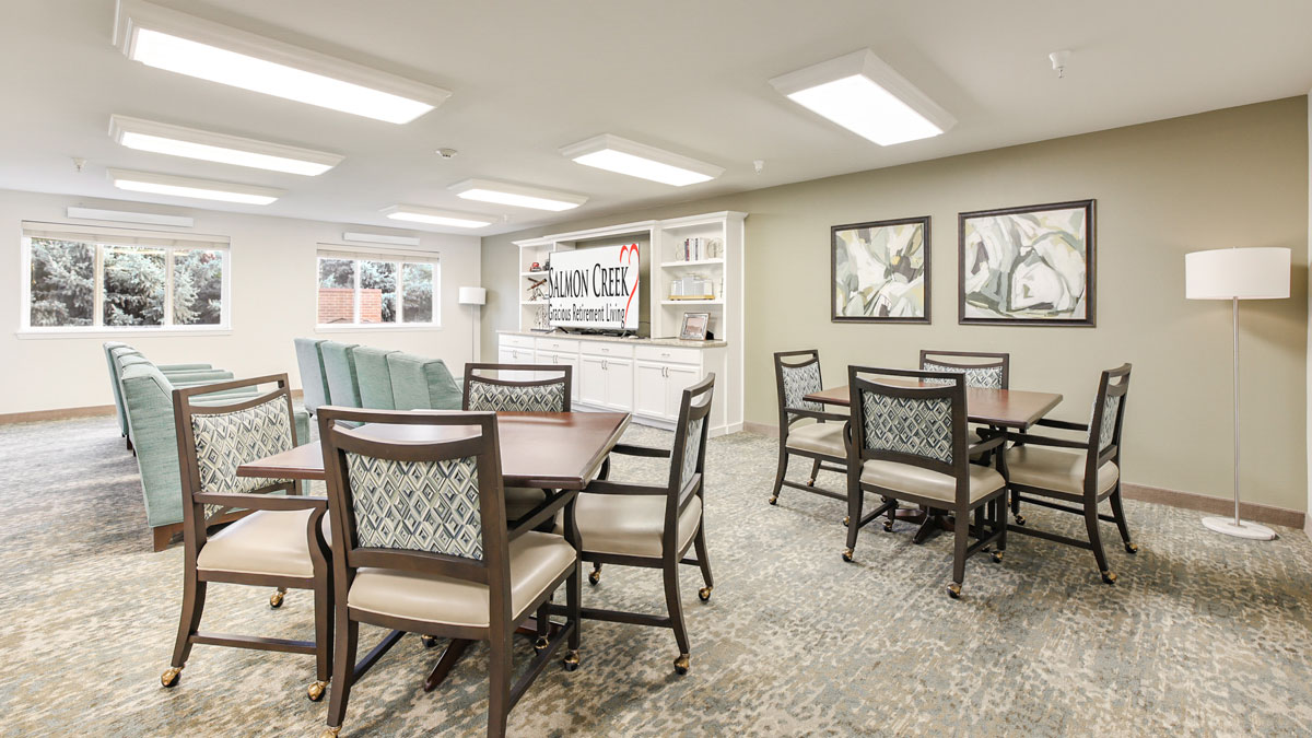 The TV lounge at Salmon Creek